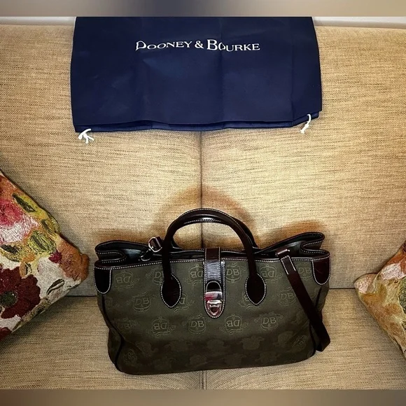Dooney & Burke Signature Monogram Canvas Tote - Picture 4 of 17